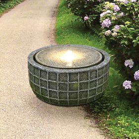 STONE BASKET BUBBLING FOUNTAIN