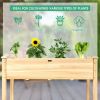 49'' x 23'' x 30''  Wooden Raised Vegetable Garden Bed