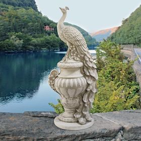 STAVERDEN PEACOCK ON AN URN STATUE