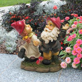 DANCING DUO GARDEN GNOMES