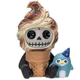 Furrybones Softo Skeleton in Ice Cream Cone Costume