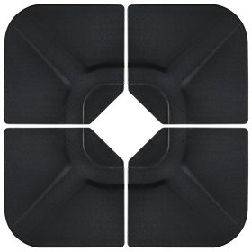 Heavy-Duty Umbrella Base Stand Cantilever Offset Patio Umbrella Stand Square Base Plate -Black