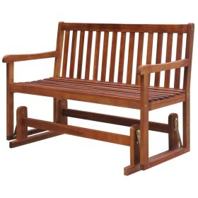Garden Swing Bench 48.8' Solid Acacia Wood Brown