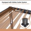 Outdoor Louvered Pergola 10'x13' with Gutter; Well Engineered Waterproof Aluminum Gazebo Kit with Adjustable Roof for Patio; Garden and Deck; All Alum