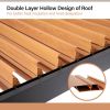 Outdoor Louvered Pergola 10'x13' with Gutter; Well Engineered Waterproof Aluminum Gazebo Kit with Adjustable Roof for Patio; Garden and Deck; All Alum